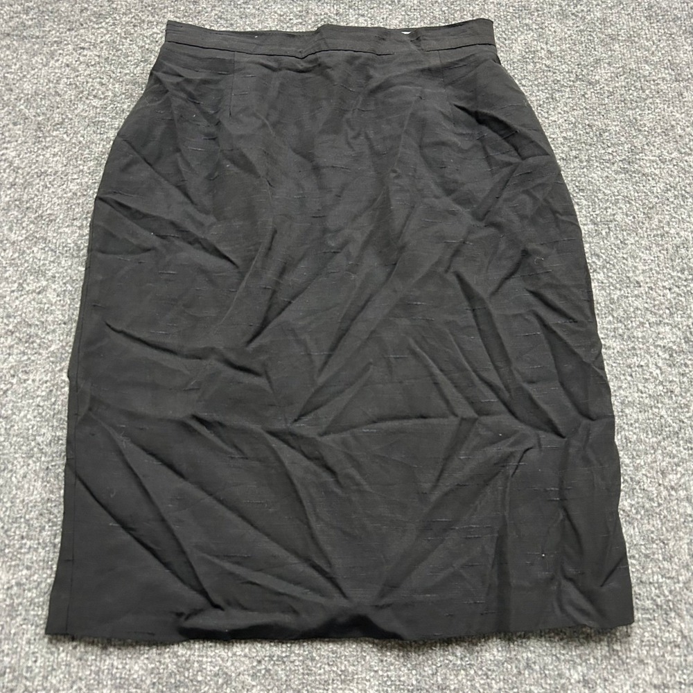 Norton McNaughton Skirt Womens Size 10 Black Textured Midi Pencil Professional